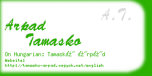 arpad tamasko business card